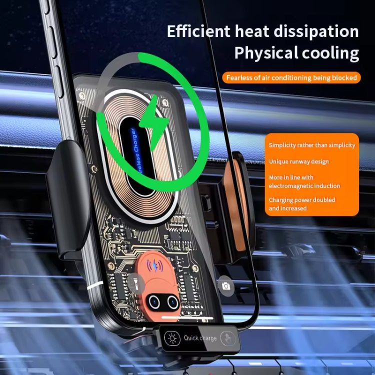 120W Transparent Car Wireless Charger Cell Phone Holder Magnetic Fast Charger