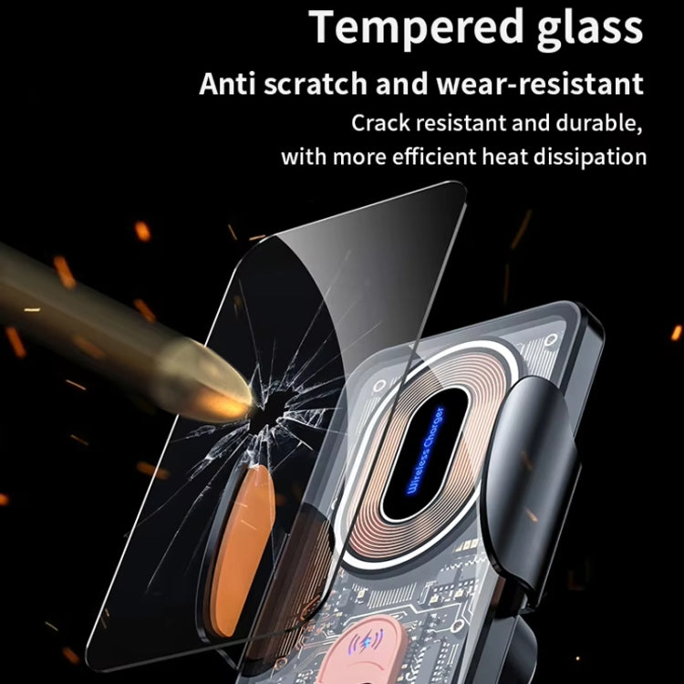 120W Transparent Car Wireless Charger Cell Phone Holder Magnetic Fast Charger