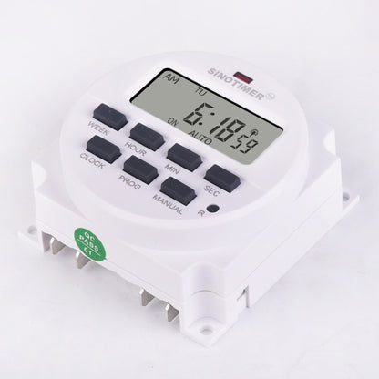 SINOTIMER TM618SH  1 Second Interval Digital LCD Timer Switch Programmable Time Relay, 110V, 220V, 12V, 5V