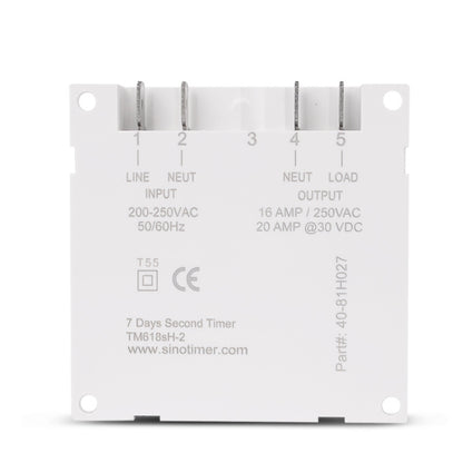 SINOTIMER TM618SH  1 Second Interval Digital LCD Timer Switch Programmable Time Relay, 110V, 220V, 12V, 5V