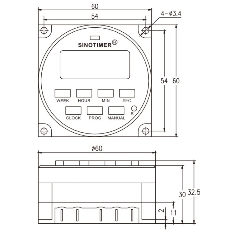 SINOTIMER TM618SH  1 Second Interval Digital LCD Timer Switch Programmable Time Relay, 110V, 220V, 12V, 5V