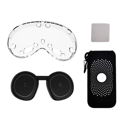 For Apple Vision Pro 4 In 1 Kit Lens Cover Battery Protection Case Accessories, A Style Black, A Style White Gray, A Style Orange, B Style Black, B Style White Gray, B Style Orange