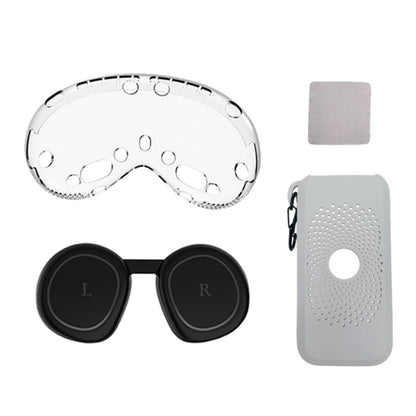 For Apple Vision Pro 4 In 1 Kit Lens Cover Battery Protection Case Accessories, A Style Black, A Style White Gray, A Style Orange, B Style Black, B Style White Gray, B Style Orange