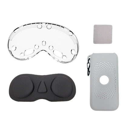 For Apple Vision Pro 4 In 1 Kit Lens Cover Battery Protection Case Accessories, A Style Black, A Style White Gray, A Style Orange, B Style Black, B Style White Gray, B Style Orange