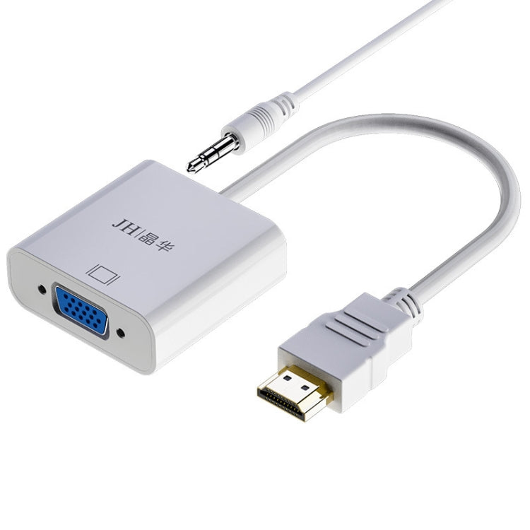 JINGHUA HDMI To VGA Adapter Cable Laptop Video Converter, No Audio Black, No Audio White, With Audio White, With Audio Black