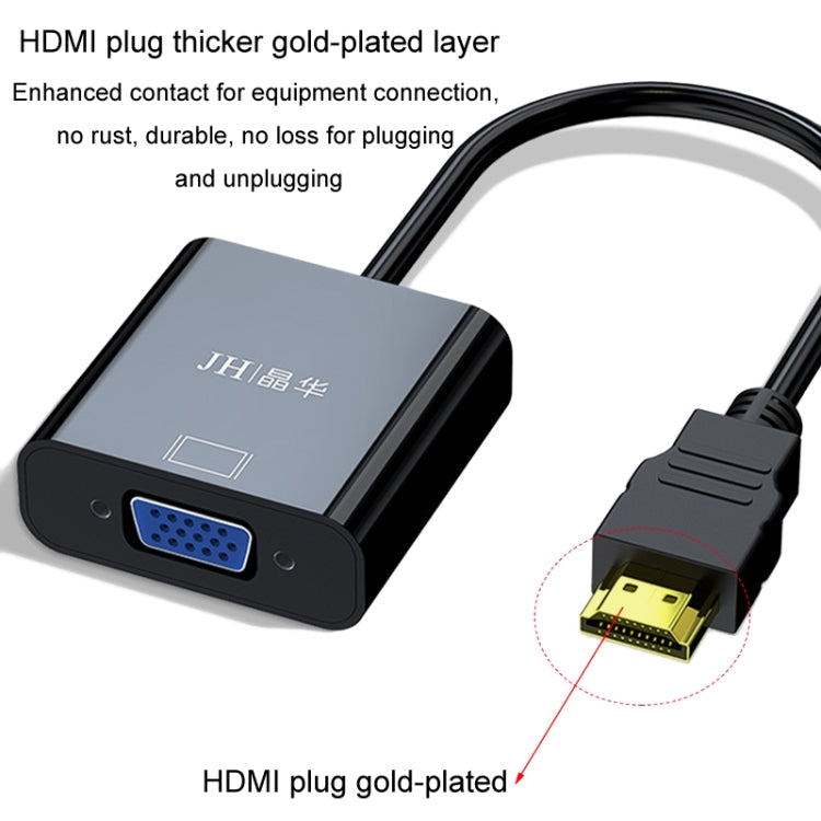 JINGHUA HDMI To VGA Adapter Cable Laptop Video Converter, No Audio Black, No Audio White, With Audio White, With Audio Black