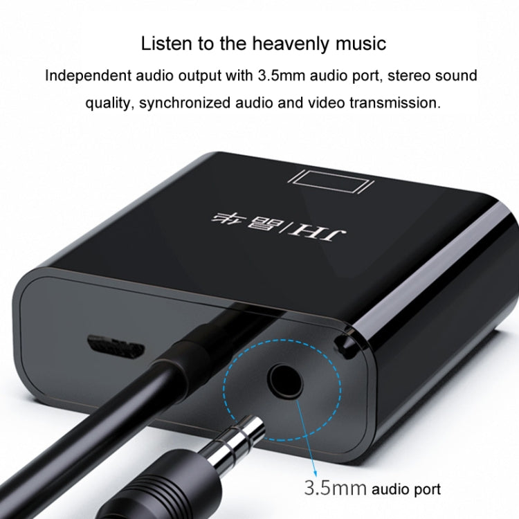 JINGHUA HDMI To VGA Adapter Cable Laptop Video Converter, No Audio Black, No Audio White, With Audio White, With Audio Black