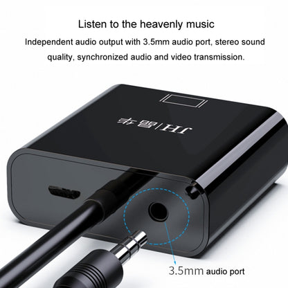JINGHUA HDMI To VGA Adapter Cable Laptop Video Converter, No Audio Black, No Audio White, With Audio White, With Audio Black