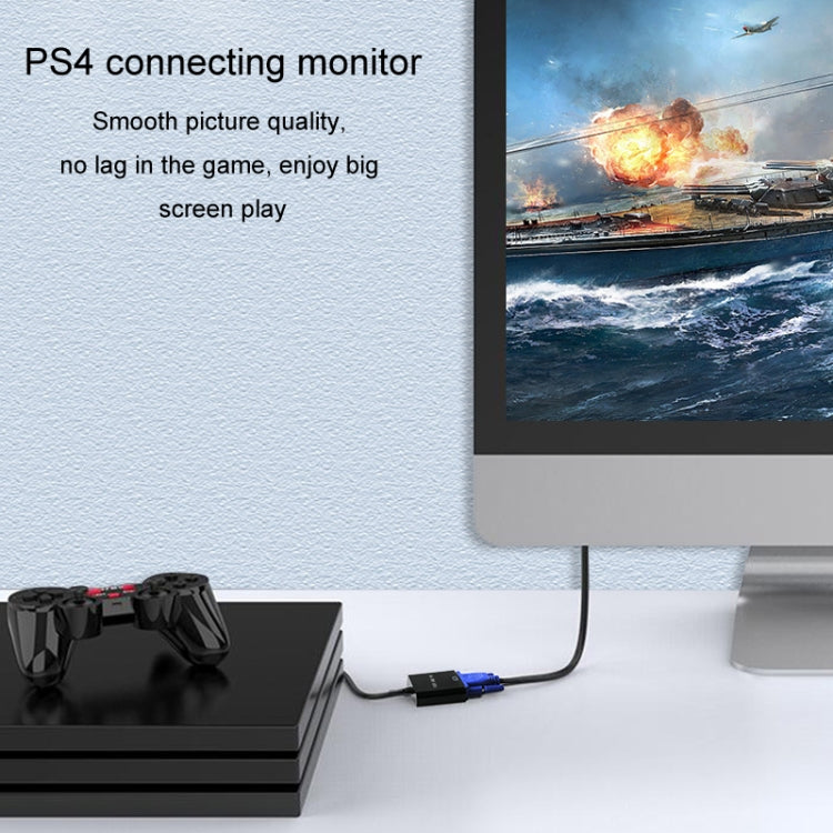 JINGHUA HDMI To VGA Adapter Cable Laptop Video Converter, No Audio Black, No Audio White, With Audio White, With Audio Black