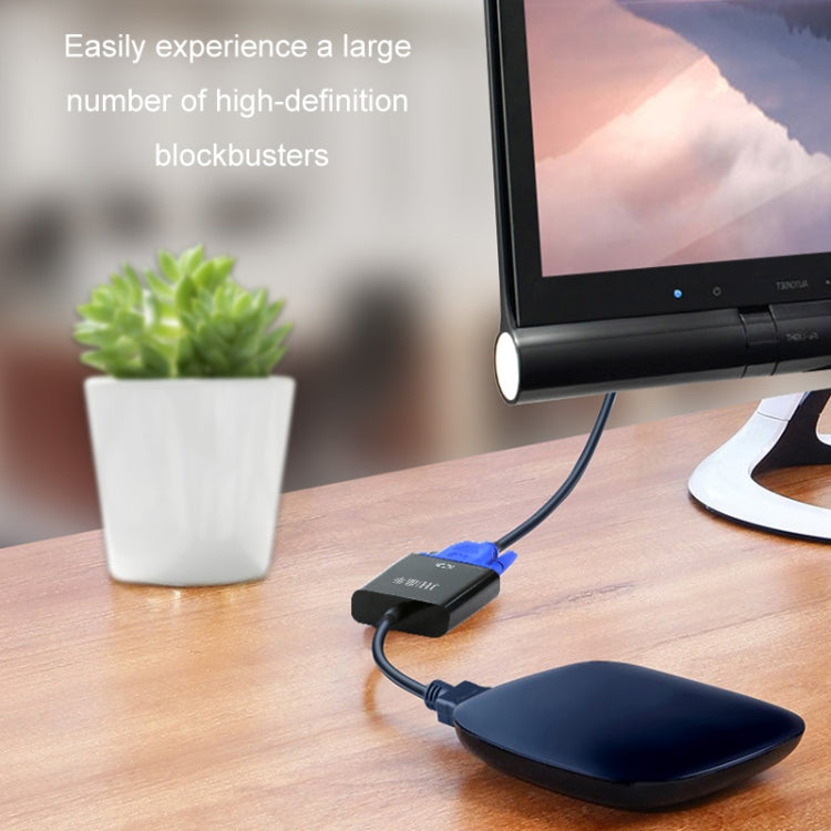 JINGHUA HDMI To VGA Adapter Cable Laptop Video Converter, No Audio Black, No Audio White, With Audio White, With Audio Black