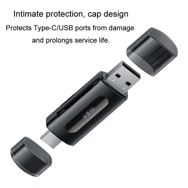 JINGHUA Type-C / USB2.0 TF+SD 2 In 1 Card Reader Multi-function Reader