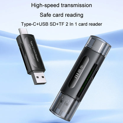 JINGHUA Type-C / USB2.0 TF+SD 2 In 1 Card Reader Multi-function Reader