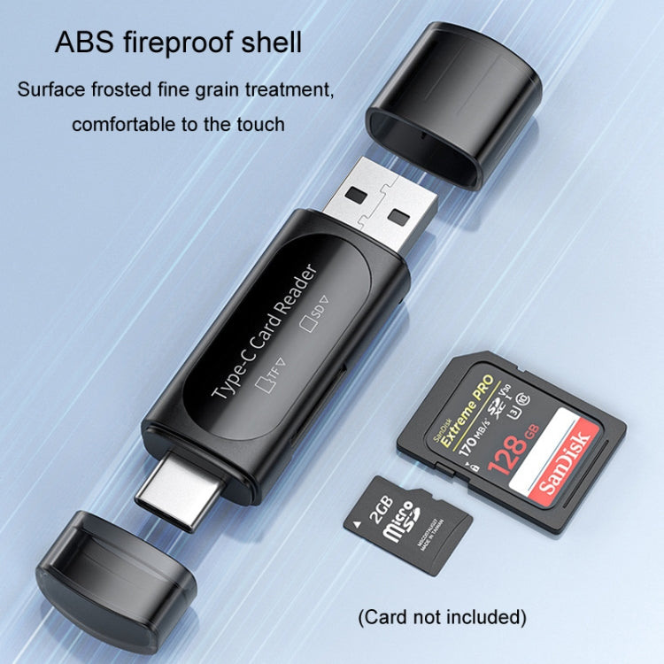 JINGHUA Type-C / USB2.0 TF+SD 2 In 1 Card Reader Multi-function Reader