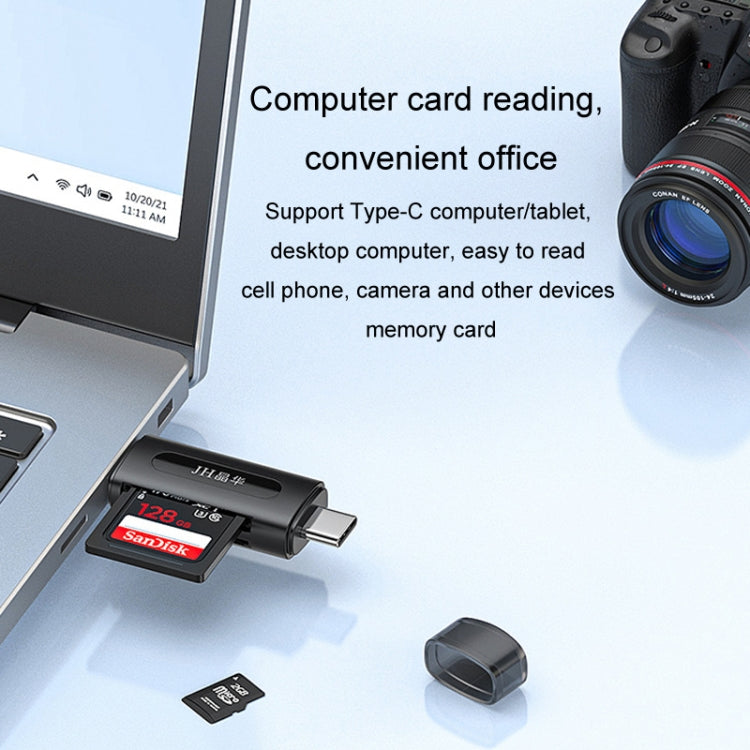 JINGHUA Type-C / USB2.0 TF+SD 2 In 1 Card Reader Multi-function Reader