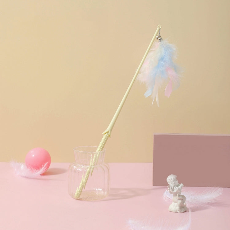 Cats Detachable Self-Exciting Toys Bell And Feather Teaser, Corn Green, Corn Yellow, Corn Blue, Cactus Green, Cactus Yellow, Cactus Blue