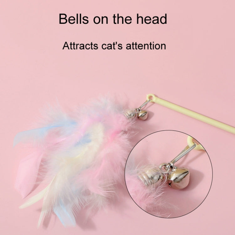 Cats Detachable Self-Exciting Toys Bell And Feather Teaser, Corn Green, Corn Yellow, Corn Blue, Cactus Green, Cactus Yellow, Cactus Blue