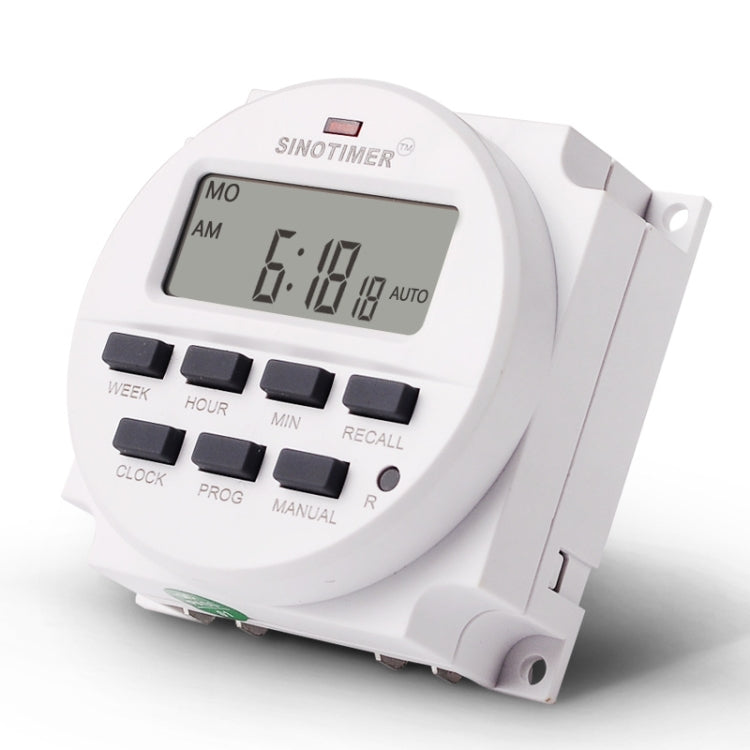 7 Days Weekly Programmable Digital Electronic Timer Switch, SINOTIMER TM618N-4 12V