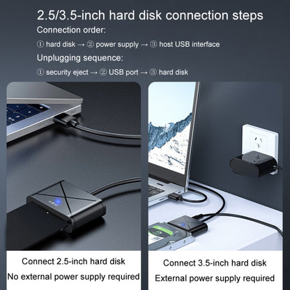 JINGHUA USB3.0 To SATA HDD Adapter Cable For 2.5/3.5 Inch External HDD SSD Hard Drive