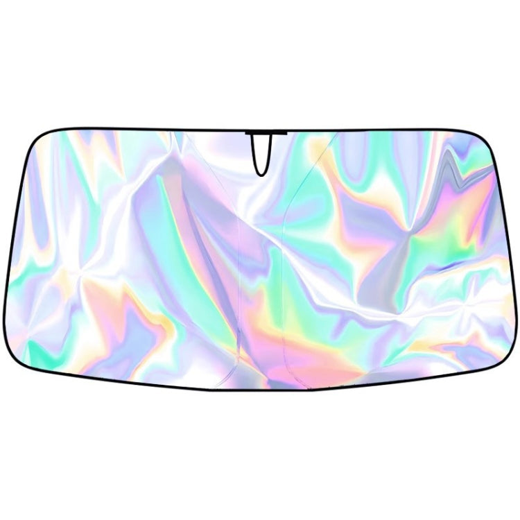 Car Front Windshield Sunshade Colorful Laser Heat Insulation Sunscreen Sunshade Umbrella, 145x90cm, 142x80cm, 136x65cm