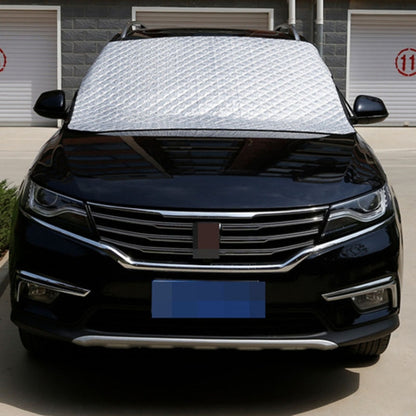 Car Front Windshield Cover Sun Shade Snow Shield Sunscreen Heat Insulation Frostproof Car Coat Half Cover, Free Tie Model, Protect Wipers, Protecting Hood