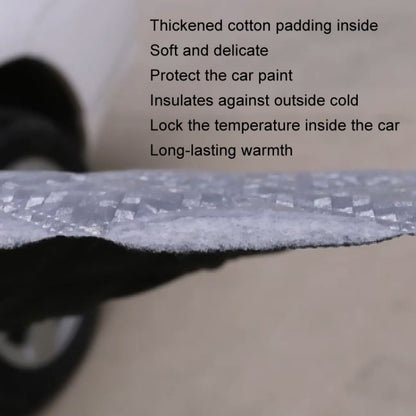 Car Front Windshield Cover Sun Shade Snow Shield Sunscreen Heat Insulation Frostproof Car Coat Half Cover, Free Tie Model, Protect Wipers, Protecting Hood