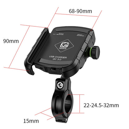 Kewig M8S Bicycle Aluminum Navigation Mount Outdoor Cycling Cell Phone Holder