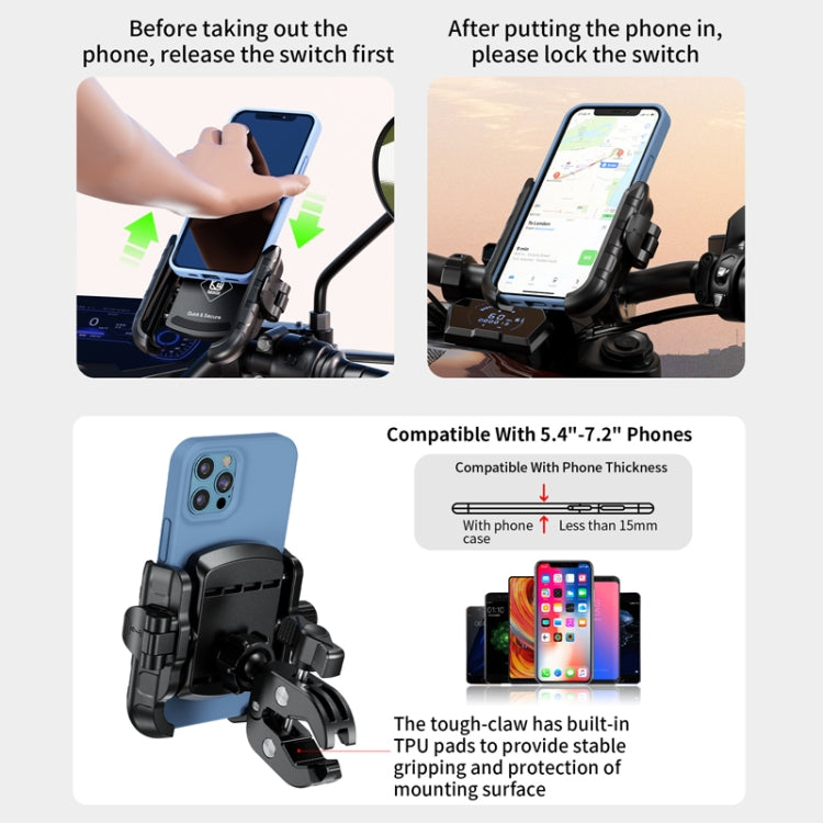 Kewig Electrical Bike Vigorously Clip Base Bracket Outdoor Cycling Cell Phone Navigation Holder, M8SP-C4