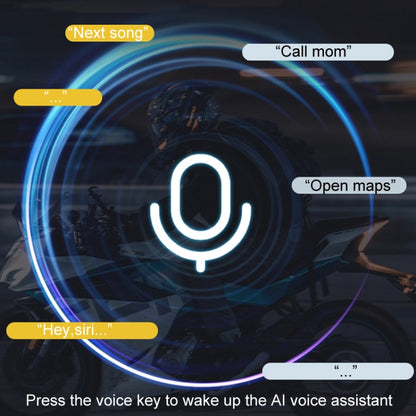 KUQIBAO Motorcycle Helmet Long-Lasting Bluetooth-compatible Headset With Light