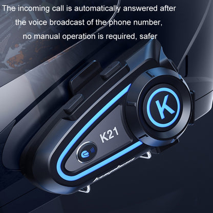 KUQIBAO Motorcycle Helmet Long-lasting Waterproof Bluetooth-compatible Headset with Light, K21