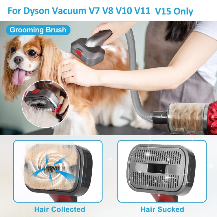 For Dyson V7 V8 V10 V11 V15 Pet 3 In 1 Grooming Suction Head Set, With Hose, Without Hose