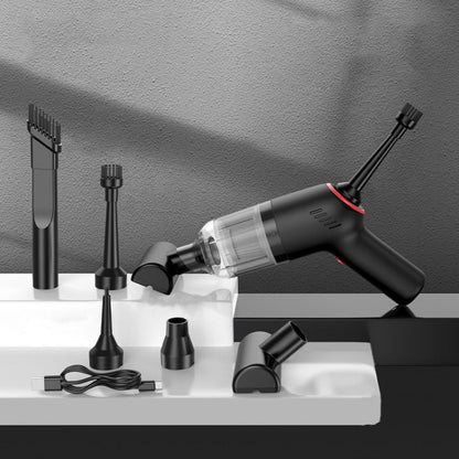 Wireless Charging Car Vacuum Cleaner Mini Handheld High Power Wet and Dry Vacuum Cleaner, Black, White, Blue, Black+2 Filters, White+2 Filters, Blue+2 Filters