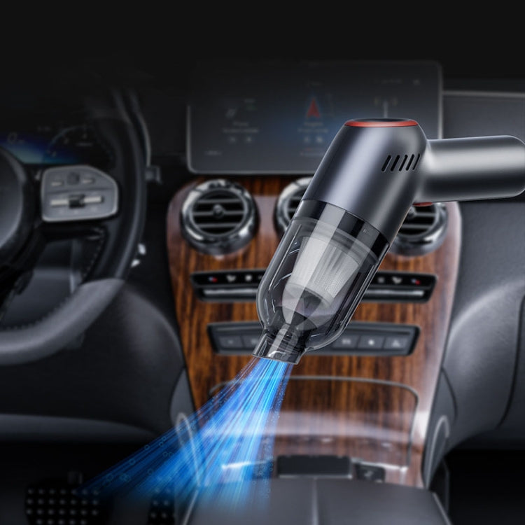 Wireless Charging Car Vacuum Cleaner Mini Handheld High Power Wet and Dry Vacuum Cleaner, Blue