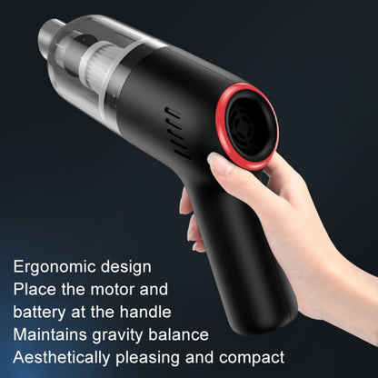 Wireless Charging Car Vacuum Cleaner Mini Handheld High Power Wet and Dry Vacuum Cleaner, Blue