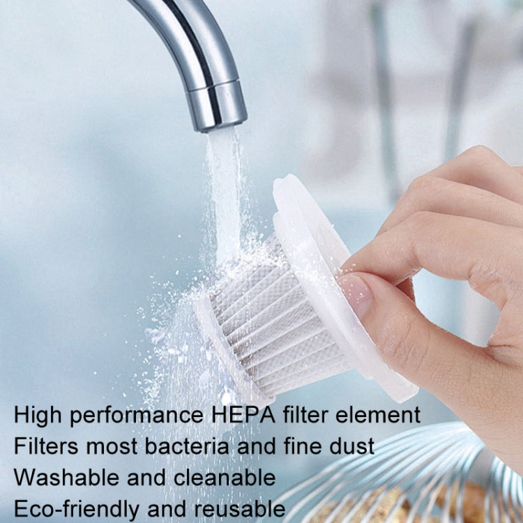 Wireless Charging Car Vacuum Cleaner Mini Handheld High Power Wet and Dry Vacuum Cleaner, Black, White, Blue, Black+2 Filters, White+2 Filters, Blue+2 Filters