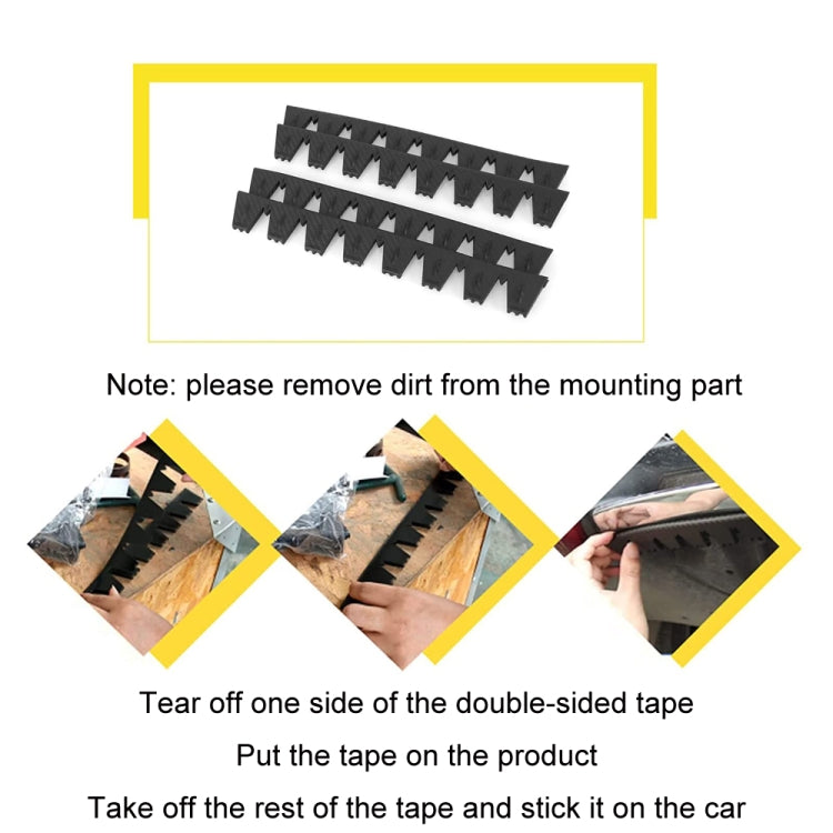 8pcs /Set Car Bumper Serrated Anti-collision Plate Decoration