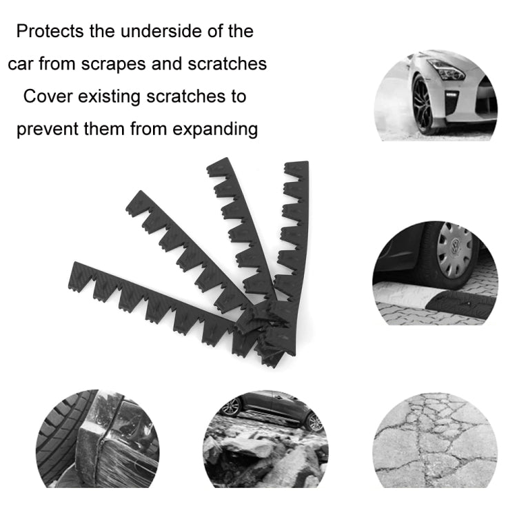 8pcs /Set Car Bumper Serrated Anti-collision Plate Decoration