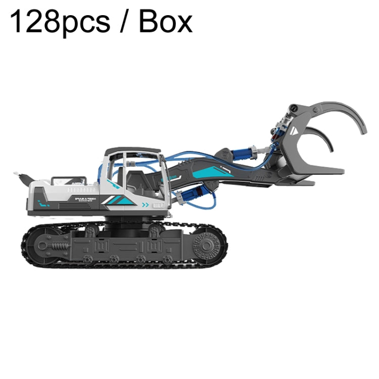 Children Science Education Building Block Toys Hydraulic Mechanical Engineering Vehicle, Excavator, Crane Machine, Wood Loader, Grapple, Fire Truck, Bulldozer