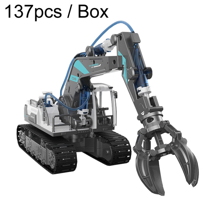 Children Science Education Building Block Toys Hydraulic Mechanical Engineering Vehicle, Excavator, Crane Machine, Wood Loader, Grapple, Fire Truck, Bulldozer