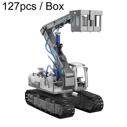 Children Science Education Building Block Toys Hydraulic Mechanical Engineering Vehicle, Excavator, Crane Machine, Wood Loader, Grapple, Fire Truck, Bulldozer