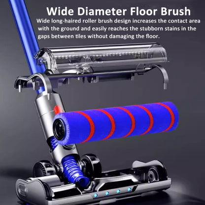 Vacuum Cleaner Soft Velvet Floor Brush Head with LED Lighting Independent Motor, For Dyson V7 V8 V10 V11 V15 V8 Slim, For Dyson V10 Slim V12 Slim, For Dyson V6