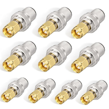 10pcs /Pack SMA Male Crimp Connector Kit For LMR-400 / RG8 / RG213 / Belden-9913 SMA Extension Cable, SMA