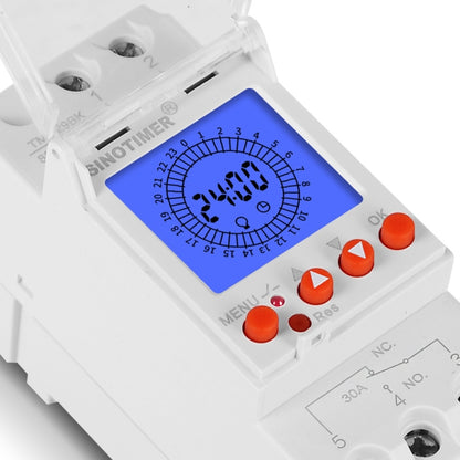 SINOTIMER  TM929BKL 85-265V 30A 24hrs Digital Analogue Din Module Time Switch With Backlight, 30A