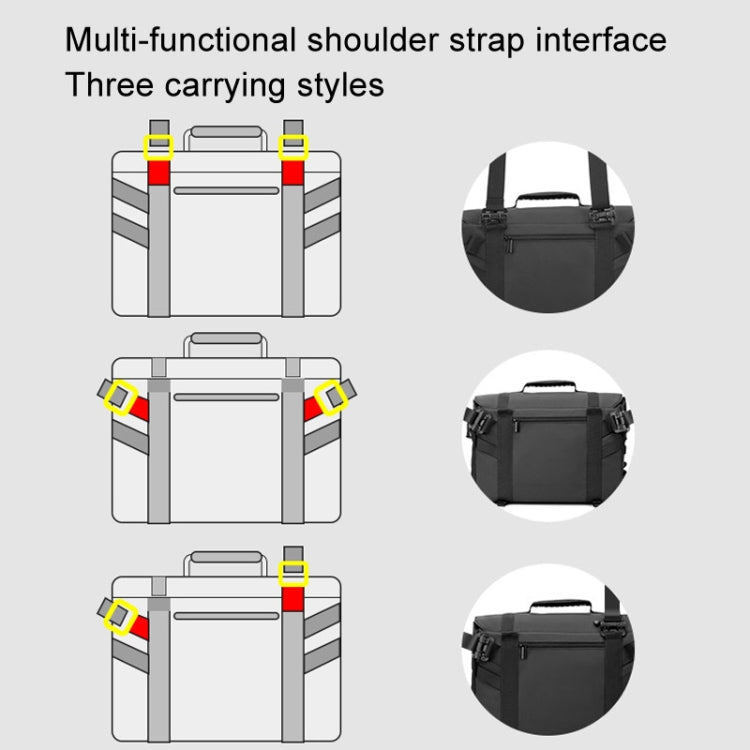 Cwatcun D115 Shoulder Crossbody Waterproof Leather Film DSLR Camera Bag, Black Small, Black Medium, Black Large