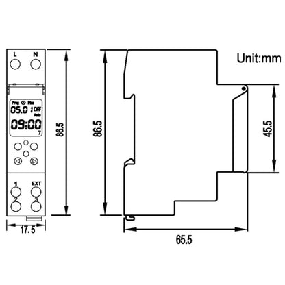 SINOTIMER TM610-2 220V 18mm Width Weekly Programmable Digital Timer Switch, TM610-2