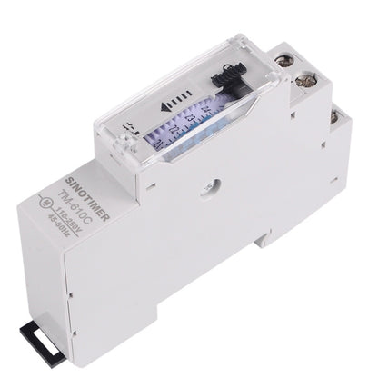 SINOTIMER  TM610C 110-250V 16A Quartz Mechanical Timer 24 Hours Programmable Din Rail Relay, TM610C