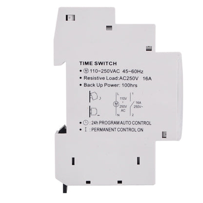 SINOTIMER  TM610C 110-250V 16A Quartz Mechanical Timer 24 Hours Programmable Din Rail Relay, TM610C