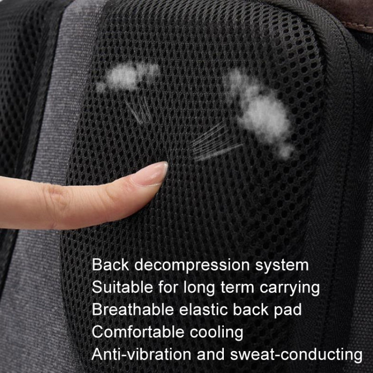 Cwatcun D128 Vintage Shoulder Backpack Split Compartment Large Capacity Splashproof Photography Bag, Small Black, Medium Black