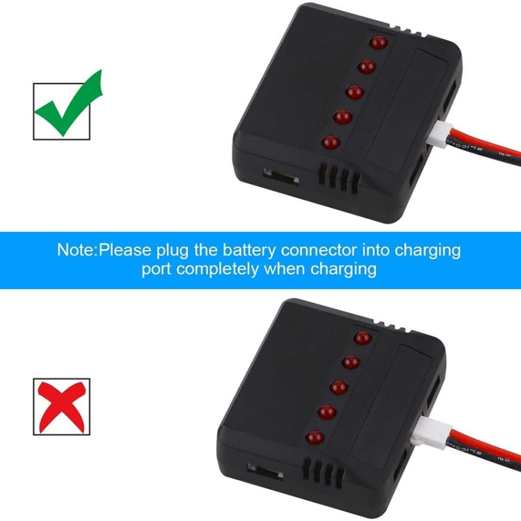 One To Five 3.7V Lithium Battery USB Charger For X5C Aircraf, One To Five