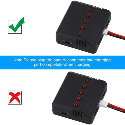 One To Five 3.7V Lithium Battery USB Charger For X5C Aircraf, One To Five