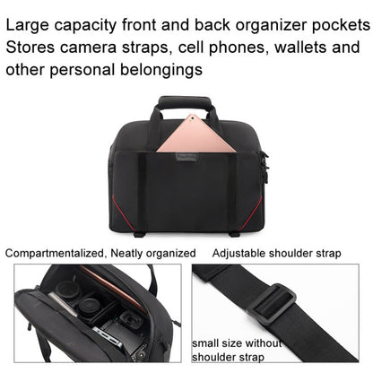 Cwatcun D109 Portable Casual Waterproof Multi-Function Camera Storage Photography Bag, Small Black, Medium Black, Large Black